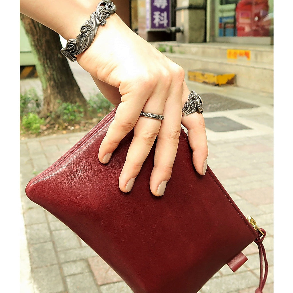 【特價】【Silver Monsters】日本大廠 Y'2 Leather 手工製作 馬皮皮革小包 手拿包