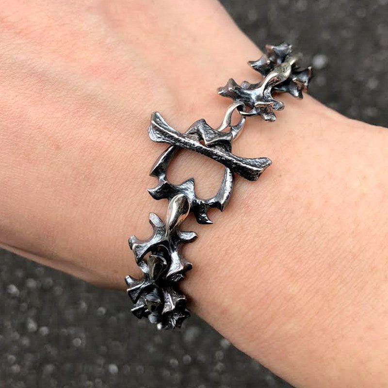 【Silver Monsters】幻獸異骸 日本殿堂級Strange Freak Designs 細版下脊腰椎手鍊