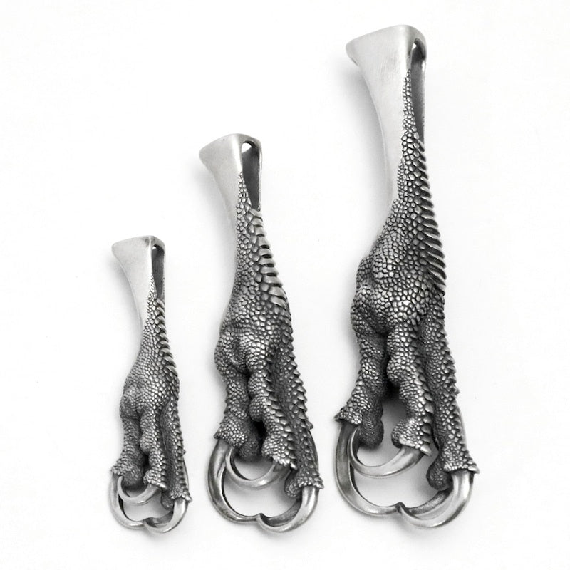 【Silver Monsters】日本雕畫雙絕 Dual Flow 細緻雕工 「爪の花」全尺寸純銀 吊墜