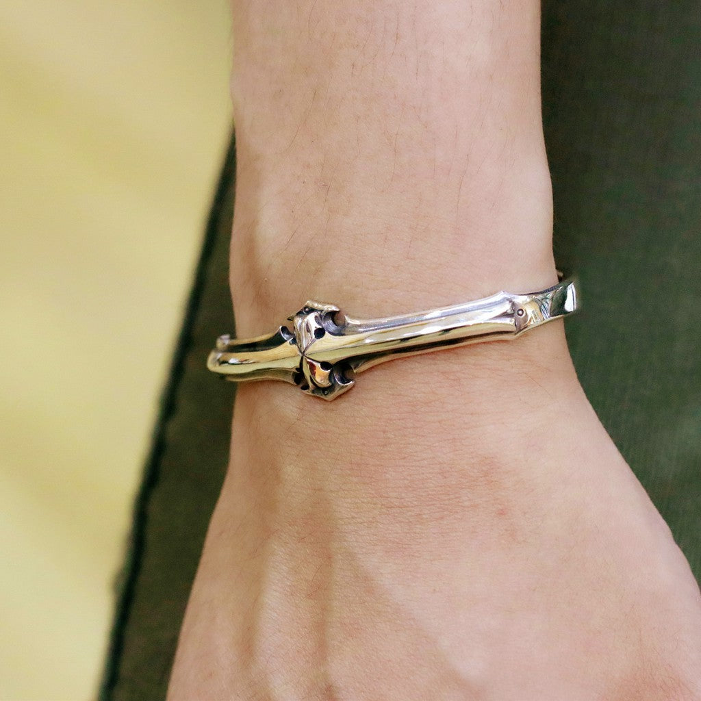 【Silver Monsters】日本前衛宗師 Glam Scale 機甲王 十字機甲 純銀手環