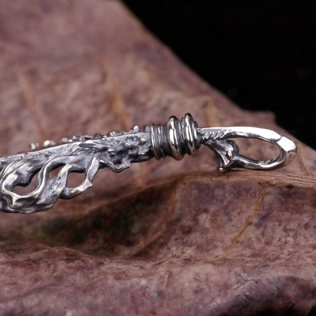 【Silver Monsters】日本手作 Nil:GRAVE 特約品牌 明亮/風化雙極羽 "終始之羽" 純銀吊墜