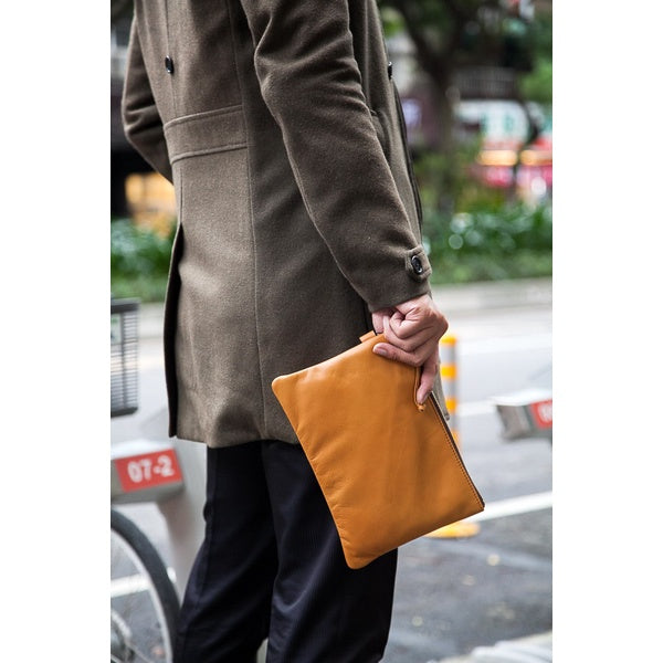 【特價】【Silver Monsters】日本大廠 Y'2 Leather 手工製作 馬皮皮革中包 手拿包