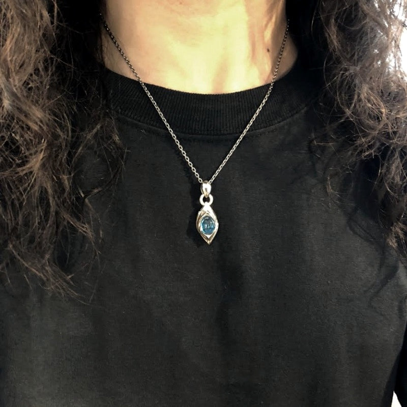 【Silver Monsters】日本前衛宗師 Glam Scale 機甲王“EN-001” 托帕鑲石純銀吊墜