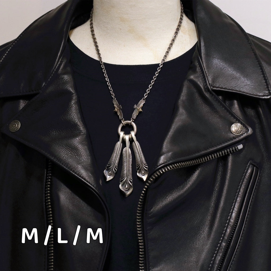 【Silver Monsters】日本雕畫雙絕 Dual Flow 細緻工藝 原創手作 鳳凰羽(M) 純銀吊墜