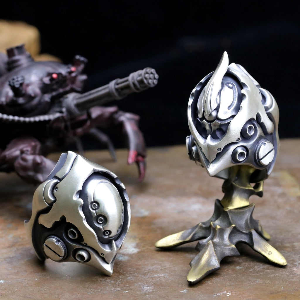 【Silver Monsters】前衛宗師 日本Glam Scale 機甲王 極重磅 巨人殖裝 機甲純銀戒指