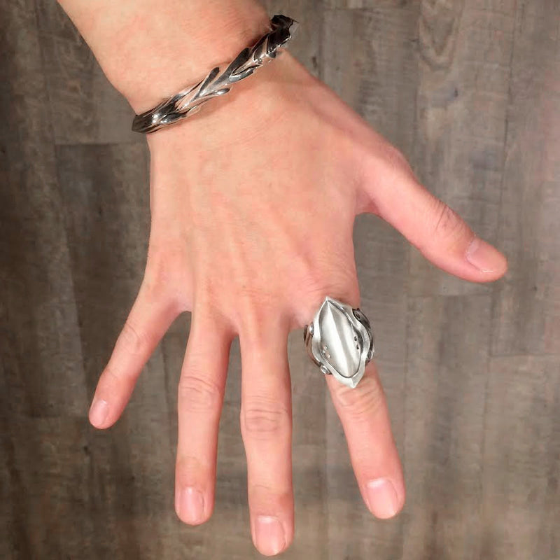 【Silver Monsters】前衛宗師 日本Glam Scale 機甲王"LR-006" 原創純銀 使徒機甲戒指