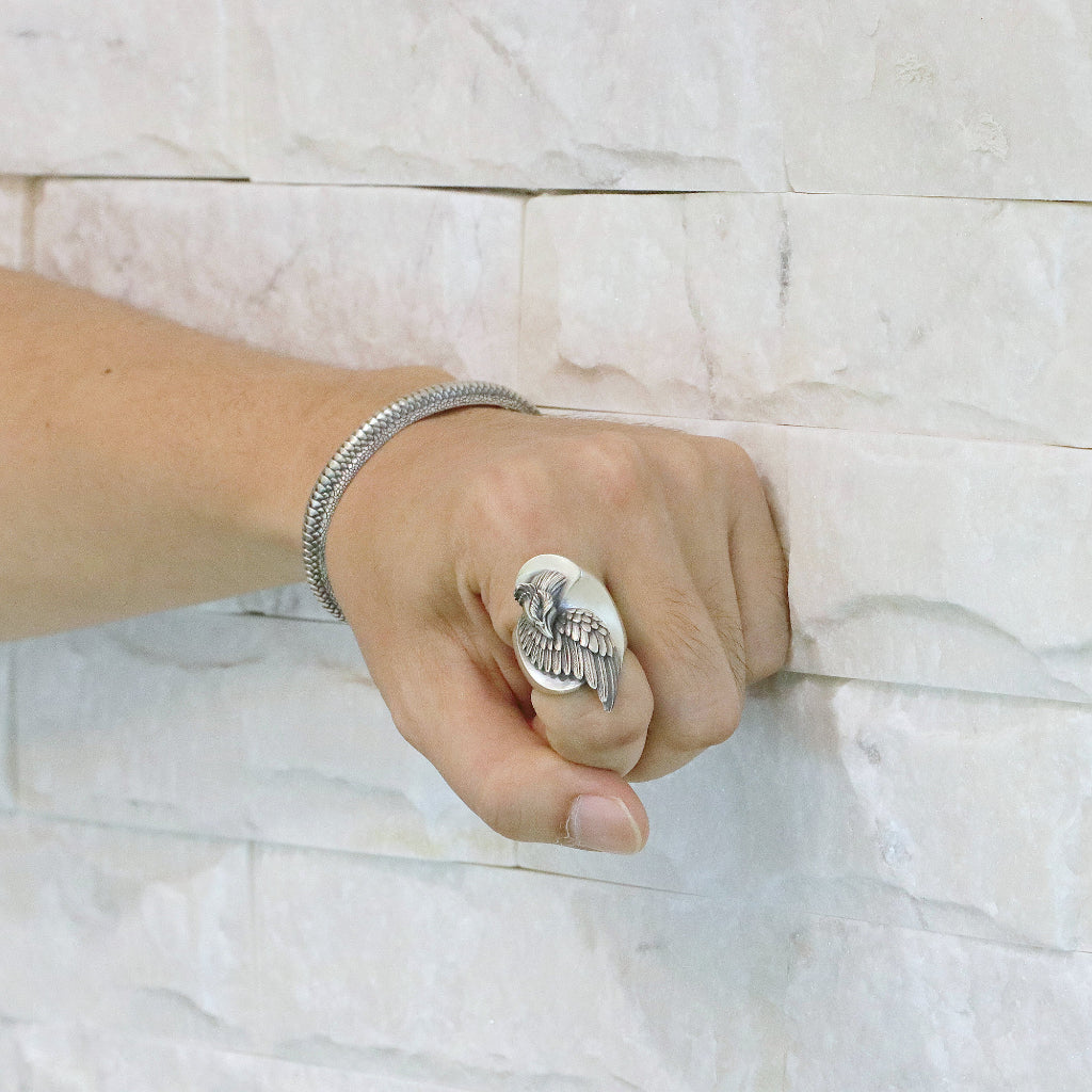 【Silver Monsters】日本雕畫雙絕 Dual Flow 2019春夏新作「HOUOU」純銀 鳳凰戒