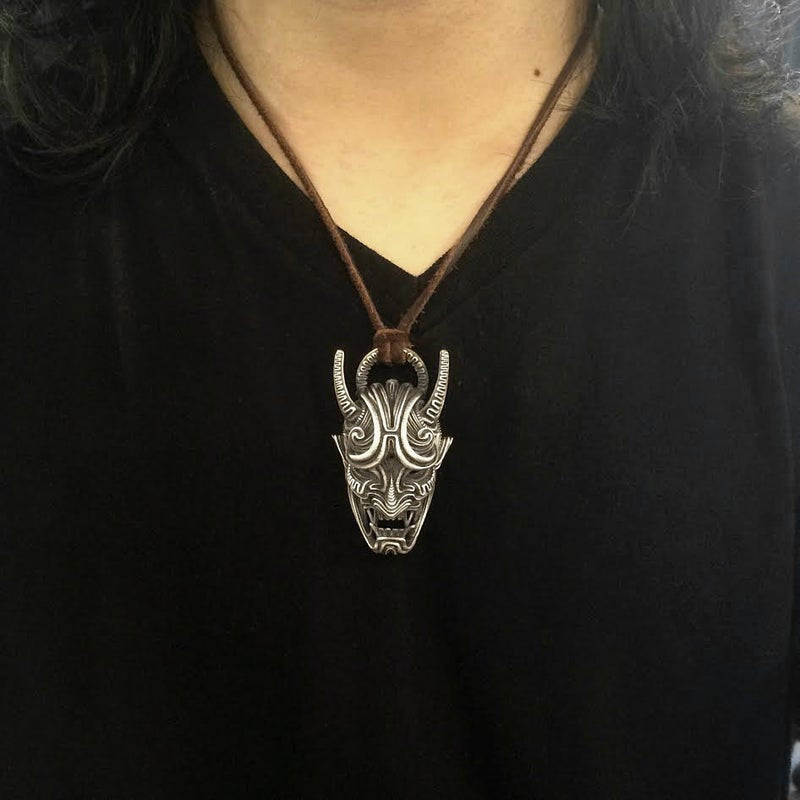 【Silver Monsters】日本雕畫雙絕 DUAL FLOW 原創手作 繩紋般若 純銀吊墜