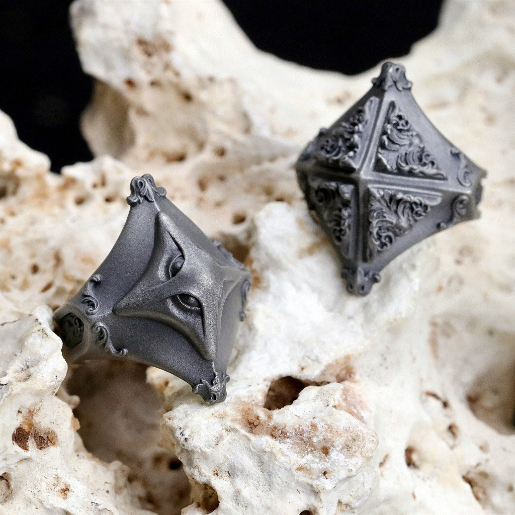 【Silver Monsters】日本暗系古典狂潮 Superbia 原創舊化噴砂 方尖碑B 純銀戒指