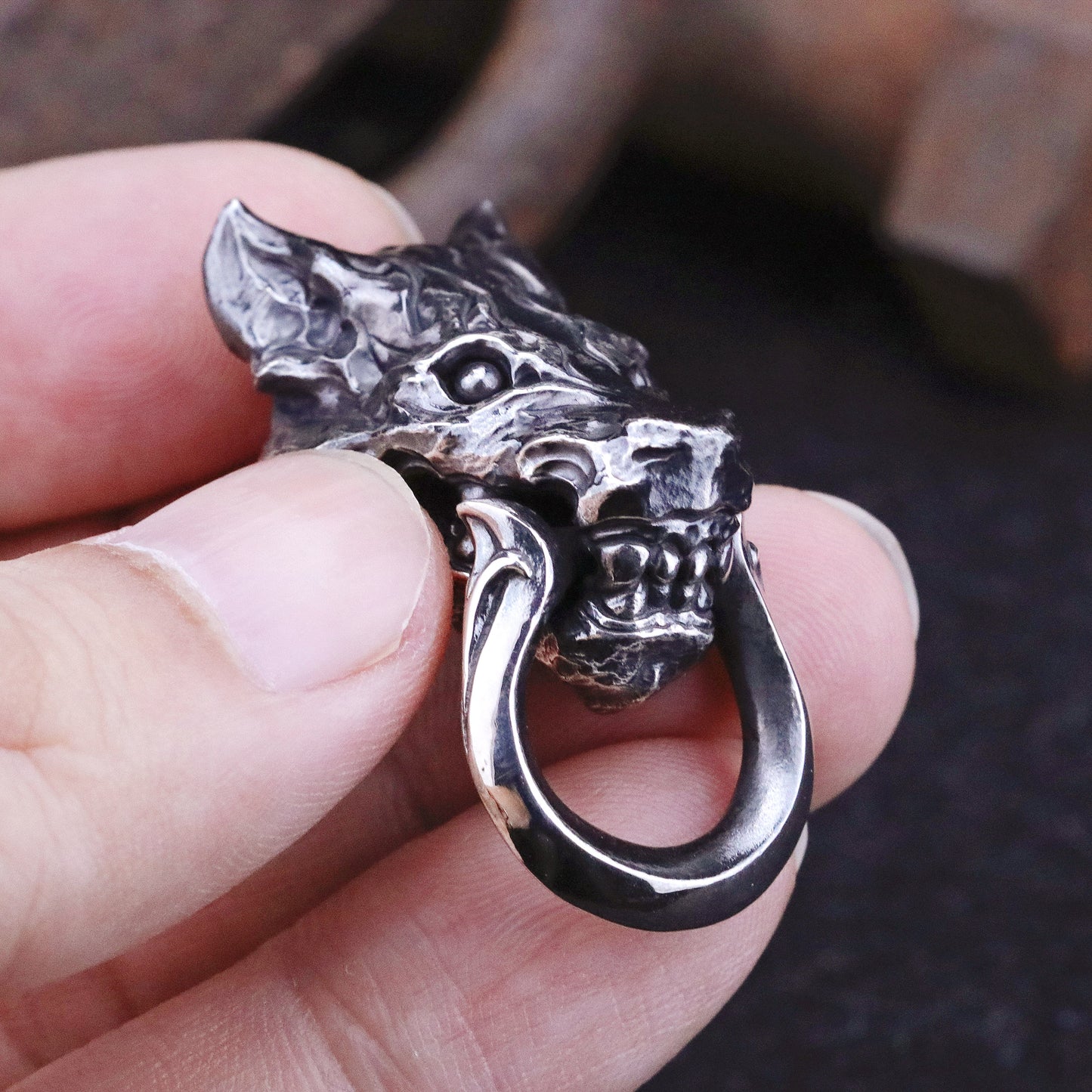Glam Scale GS-6T-010 wolf head pendant
