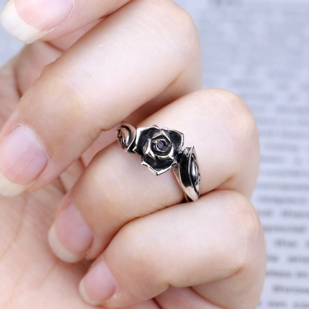 【Silver Monsters】日本Glam Scale 機甲王 Evolver系列 晶化玫瑰純銀戒指