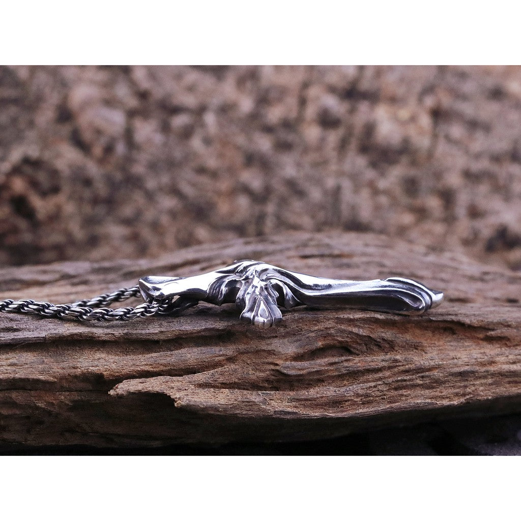 【Silver Monsters】前衛宗師日本 Glam Scale 機甲王經典哥特十字架 純銀項鍊(含鏈)