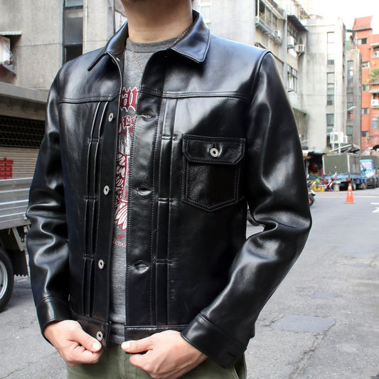 【Silver Monsters】日本Y'2 Leather 重磅染透 經典一代 馬皮皮衣(BLACK)