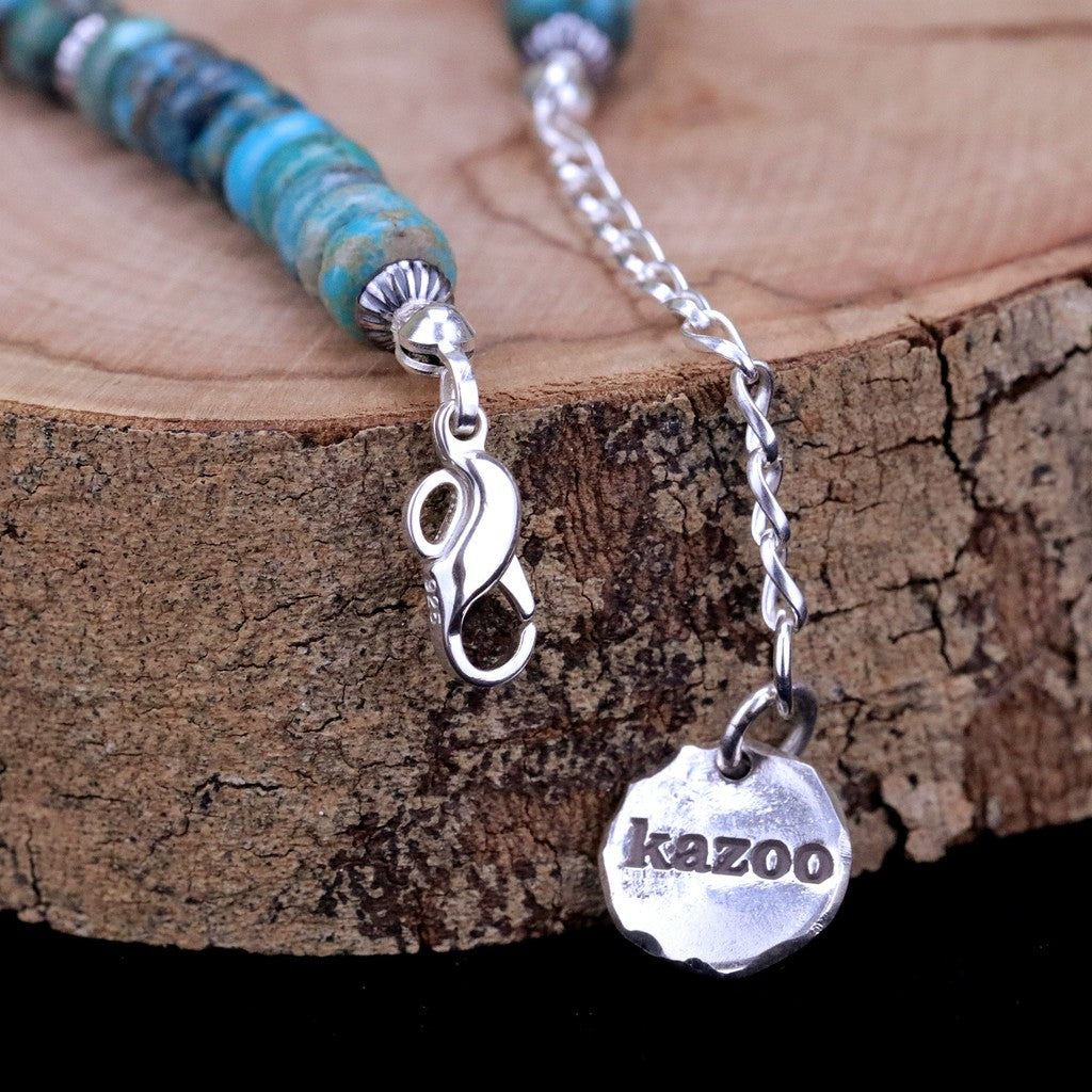 【Silver Monsters】日本手作Kazoo 美產精選 綠松石/銀貝 可調節式手鍊