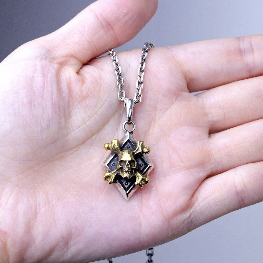 【Silver Monsters】日本一線神牌Loud Style Design 銀銅鑲嵌骷髏墜飾 (絕版品)