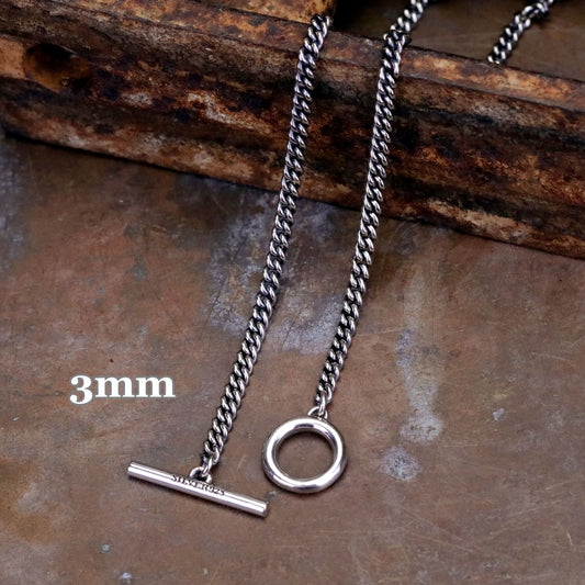 【Silver Monsters】3mm 百搭精選銀鍊 T扣喜平絞鏈 SMS獨家訂製 925銀 純銀項鍊