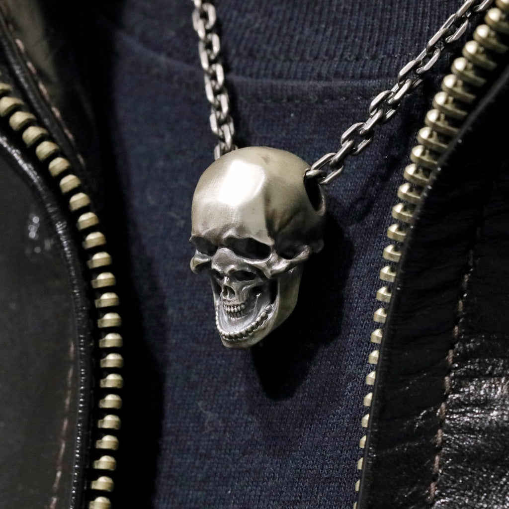 【Silver Monsters】日本雕畫雙絕 Dual Flow 細緻雕工 純銀原創 日系髏中髏 純銀吊墜