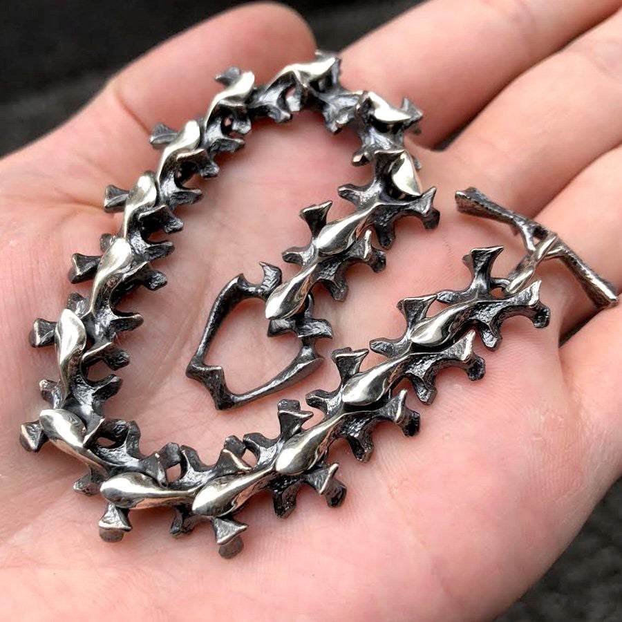 【Silver Monsters】幻獸異骸 日本殿堂級Strange Freak Designs 細版下脊腰椎手鍊