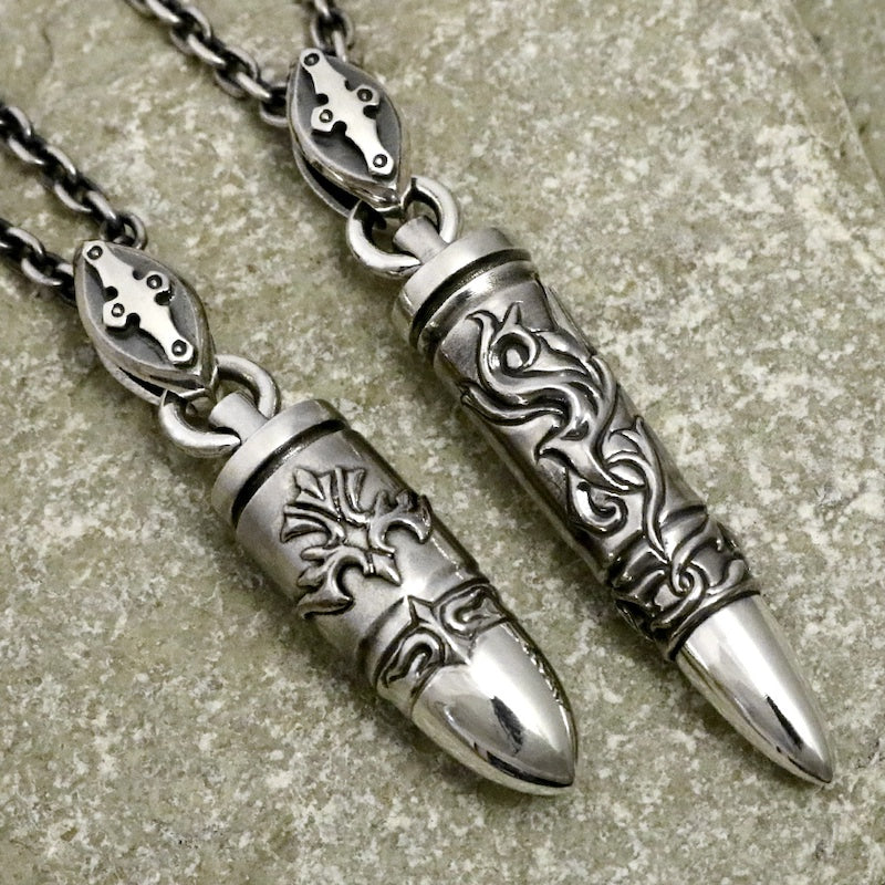 【Silver Monsters】前衛宗師 日本 Glam Scale 機甲王"6T-013" 新雕花滅魔銀彈 吊墜