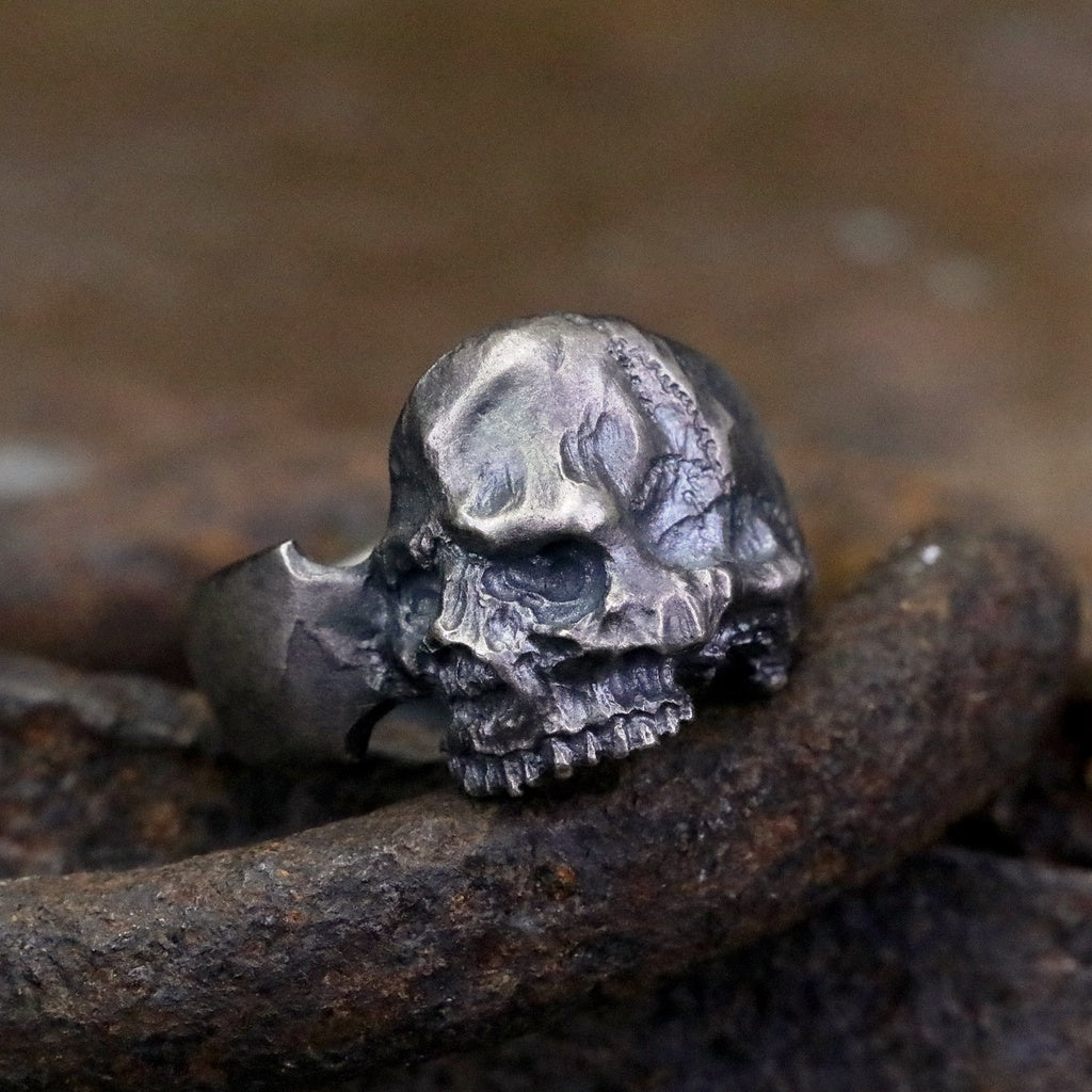【Silver Monsters】日本一級神牌 Loud Style Design 究極手雕破壞 骷髏 純銀戒指