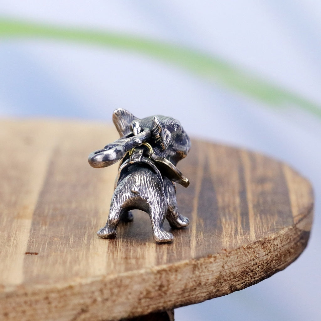 【Silver Monsters】台灣職人手作 KOPO METAL 立體精雕 法鬥犬背繩 原創設計 純銀吊墜 掛墜