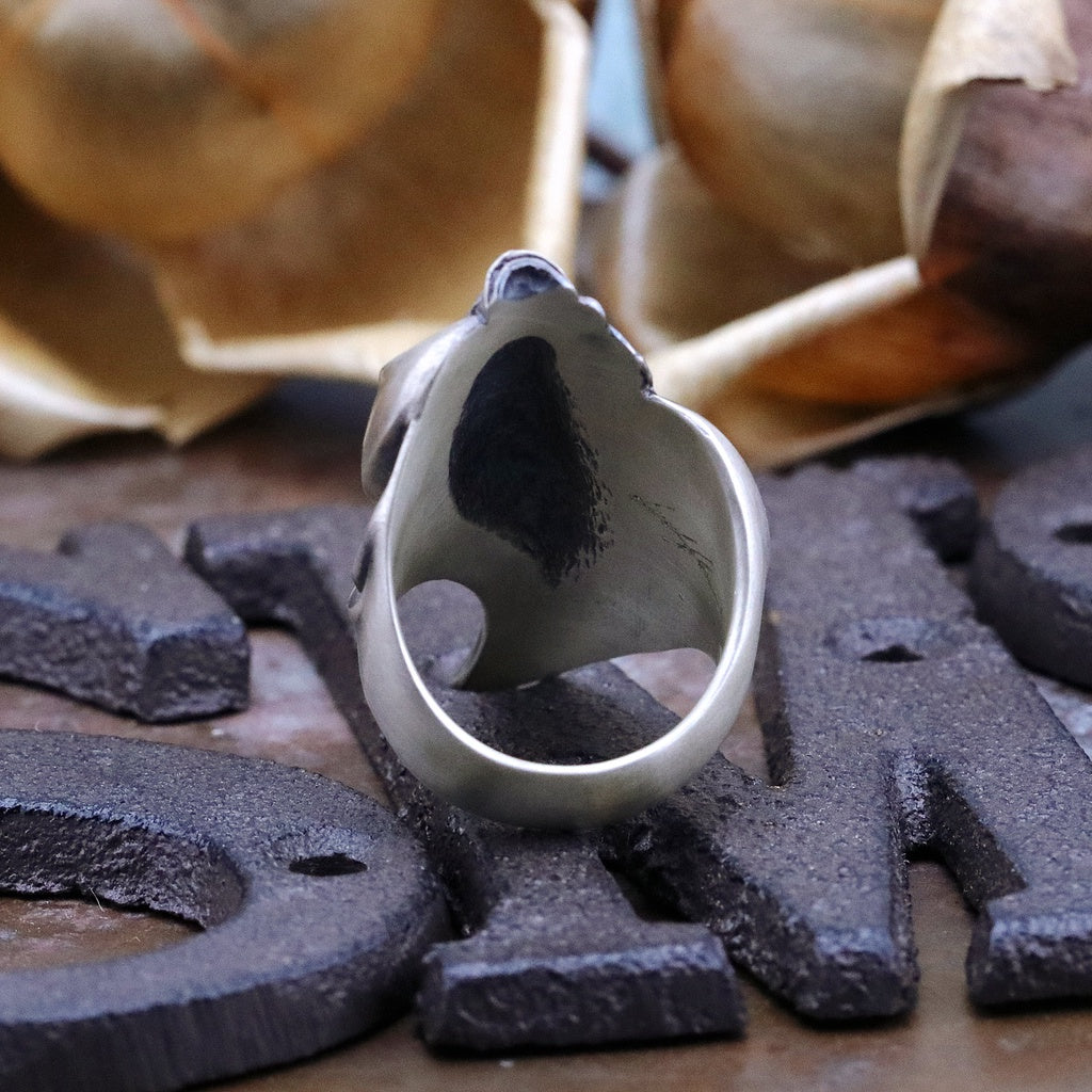 日本雕畫雙絕 Dual Flow 鯉魚躍龍門 -鯉- 杉山手工 純銀戒指