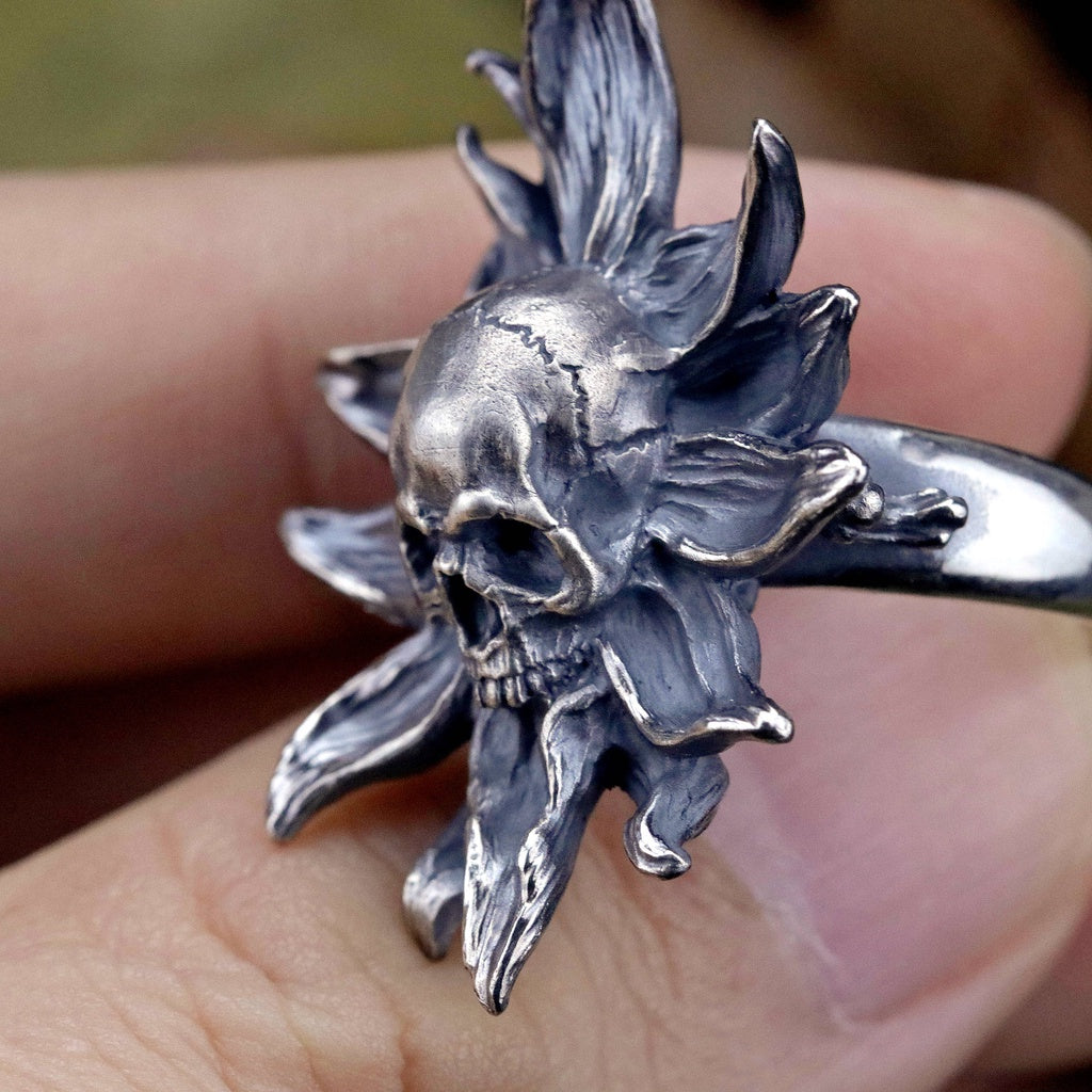 【Silver Monsters】日本手作 Nil:GRAVE 特約新銳品牌 華麗的亡者 "花葬" 純銀戒指