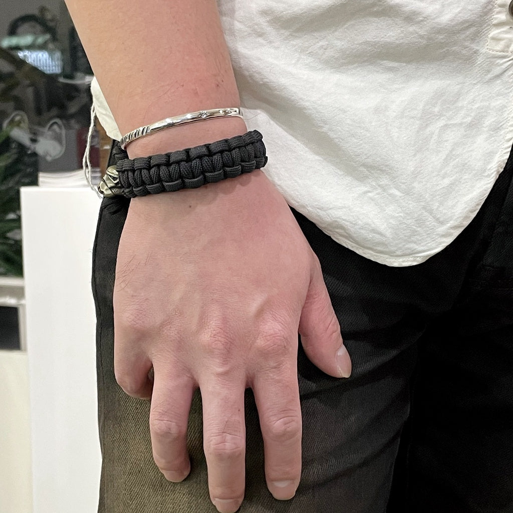 【Silver Monsters】日本知名老牌 North Works 職人手打 太陽圖騰打印 純銀手環