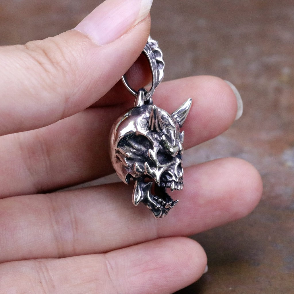 【Silver Monsters】幻獸異骸 Strange Freak Designs 惡魔角骷髏 純銀吊墜