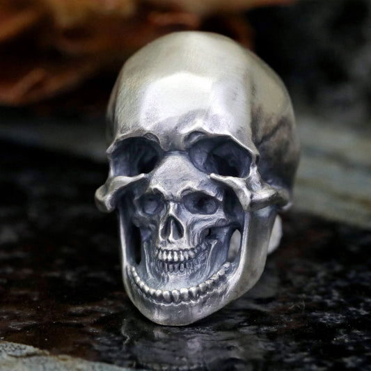 【Silver Monsters】日本雕畫雙絕 Dual Flow 細緻雕工 純銀原創 日系髏中髏 純銀吊墜