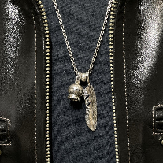 【Silver Monsters】石榴花銀羽項鍊套組