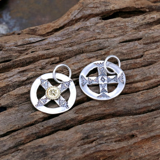 【Silver Monsters】日本千葉NAVAJO名家 Dear Blossom 18K點金 圖騰藥輪 挂墜/配件