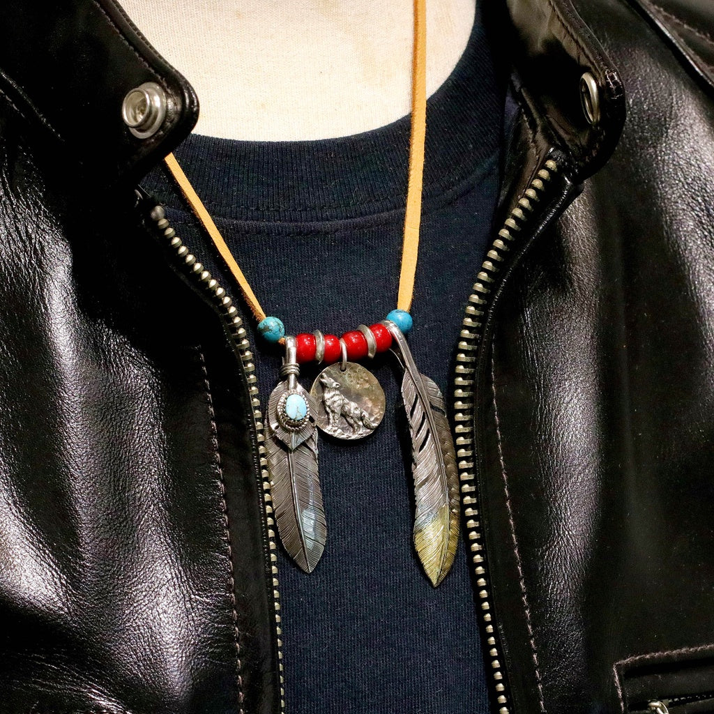 【Silver Monsters】台灣職人手作 KOPO METAL 手鍛銅月 芒刻精雕 孤狼嘯月S 原創吊墜