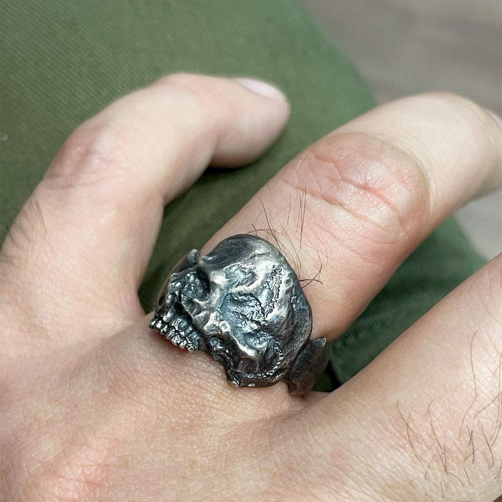 【Silver Monsters】日本一級神牌 Loud Style Design 究極手雕破壞 骷髏 純銀戒指
