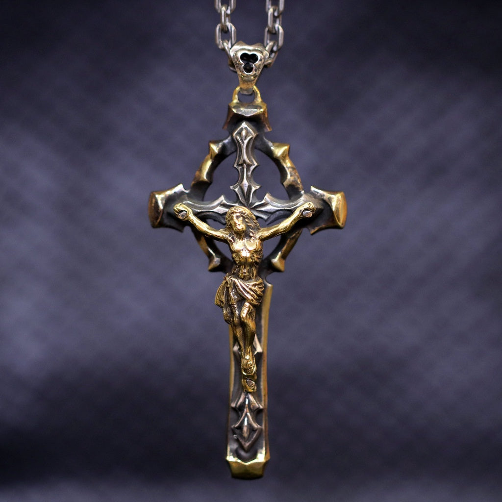 【Silver Monsters】日本一級神牌 Loud Style Design 原創聖光救贖 銀銅鑲嵌 十字吊墜