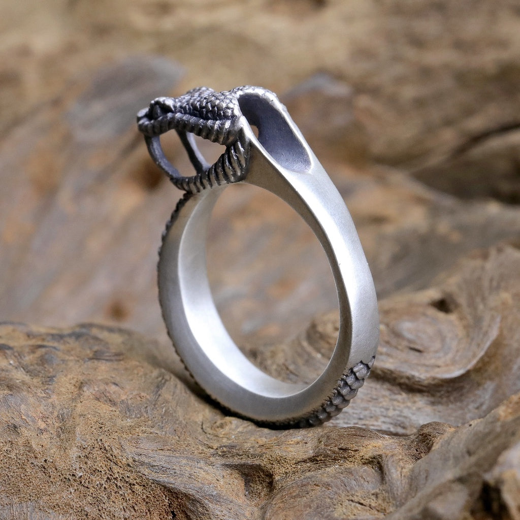 【Silver Monsters】日本雕畫雙絕 Dual Flow 手作新品 原創銜尾蛇兩用 純銀戒指 吊墜 銀飾