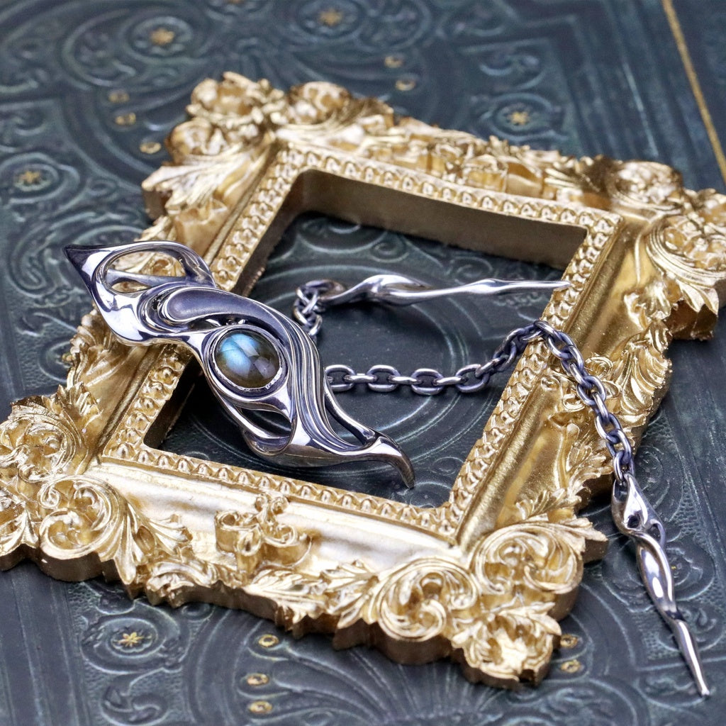 【Silver Monsters】日本匠級曲線異形 Ability Normal 特鑲藍晶石 純銀流蘇曲線 吊墜