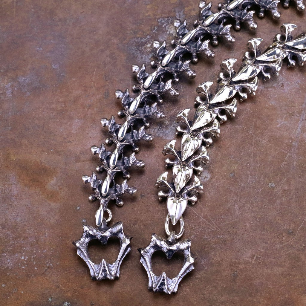 【Silver Monsters】幻獸異骸 日本殿堂級Strange Freak Designs 經典上脊骨 寬版手鍊