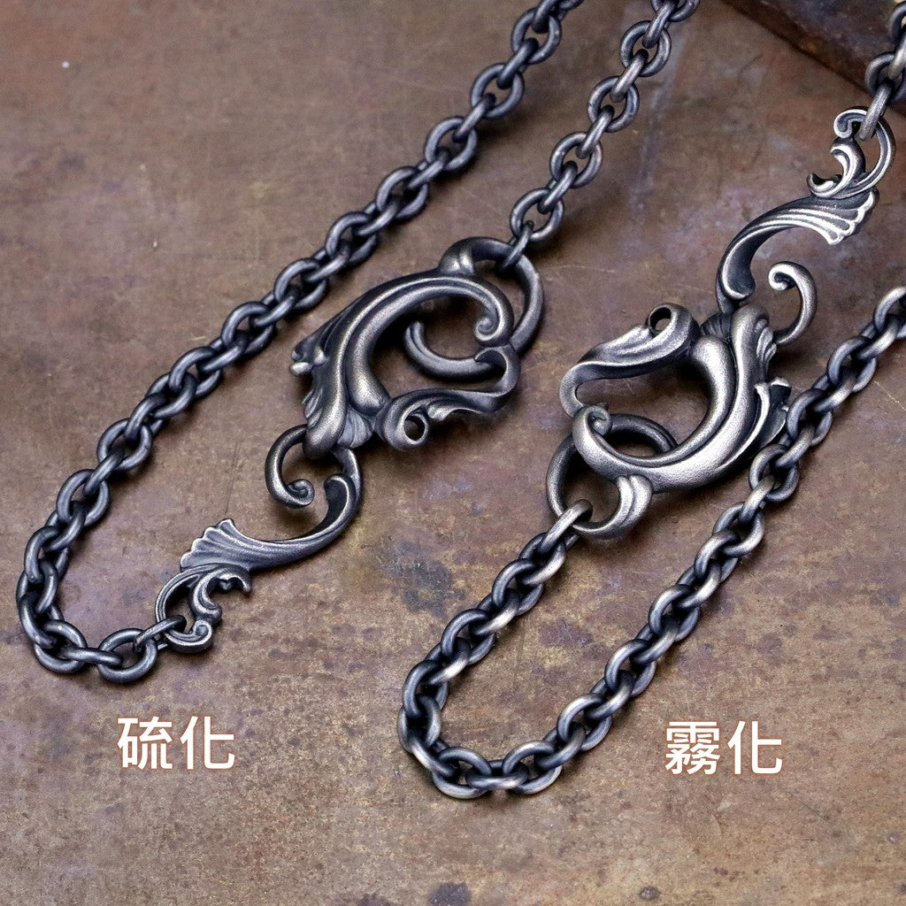 【Silver Monsters】3.8mm 古典雕花扣具 太丸鏈(Superbia設計 SMS自製) 925銀純銀項鍊