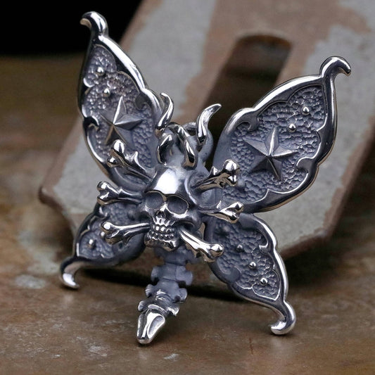 【Silver Monsters】日本一級神牌 Loud Style Design -JU-ZO- 地獄蛾 原創純銀吊墜