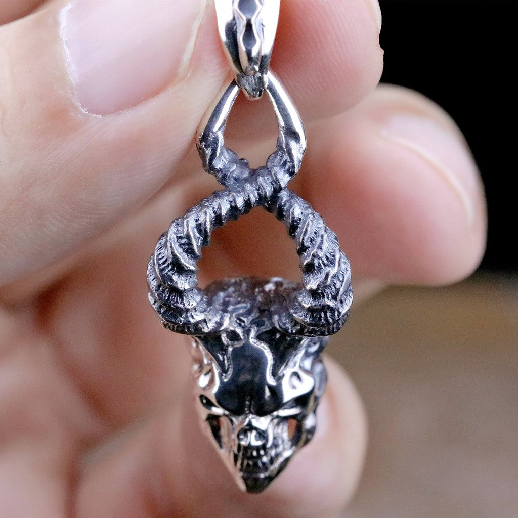 【Silver Monsters】幻獸異骸日本Strange Freak Designs 羊角惡魔骷髏 純銀吊墜