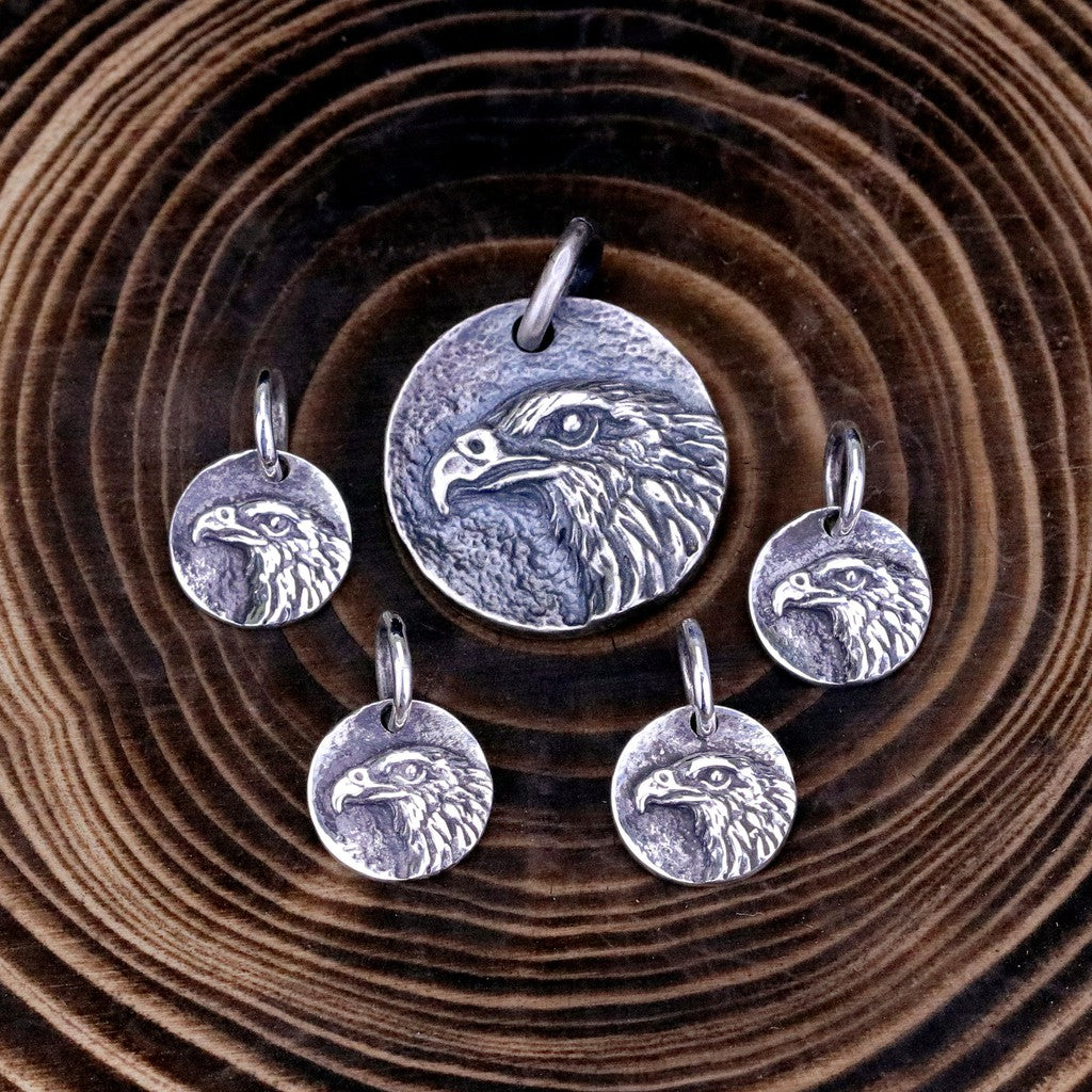【Silver Monsters】台灣職人手作KOPO METAL 立體精雕 老鷹銀牌-S號 纯银 項鍊吊墜