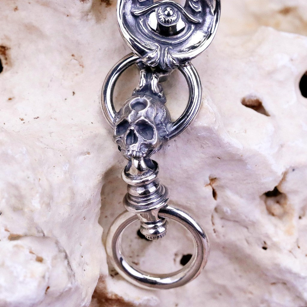 【Silver Monsters】日本新銳手作 Nil:GRAVE -烏努斯·杜奧- 骷髏獨目 純銀手鍊