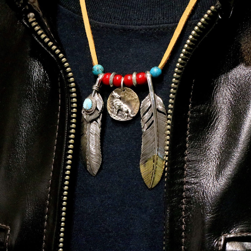 【Silver Monsters】台灣職人手作 KOPO METAL 手鍛銅月 芒刻精雕 孤狼嘯月S 原創吊墜