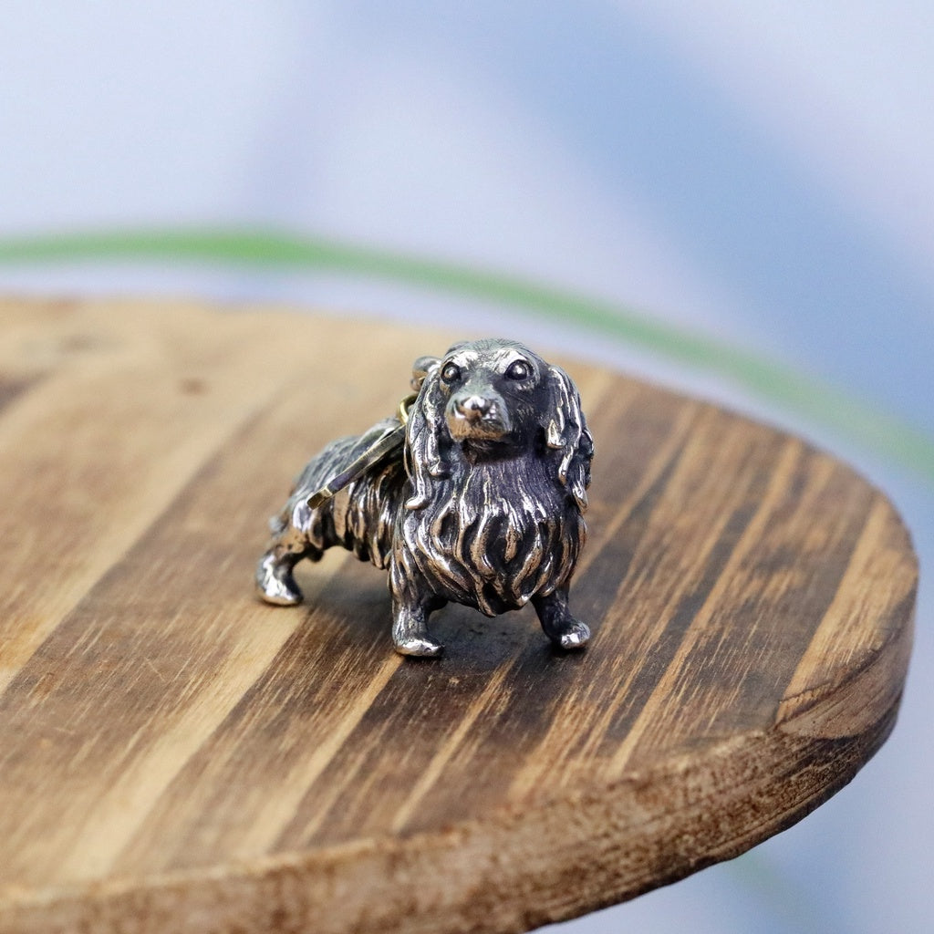 【Silver Monsters】台灣職人手作 KOPO METAL 立體精雕 純銀原創 臘腸犬背繩 吊墜