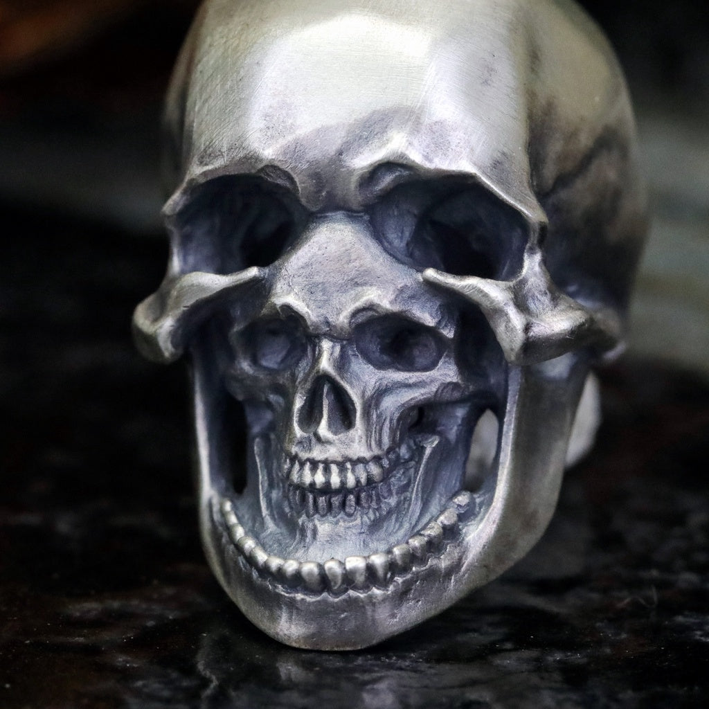 【Silver Monsters】日本雕畫雙絕 Dual Flow 細緻雕工 純銀原創 日系髏中髏 純銀吊墜