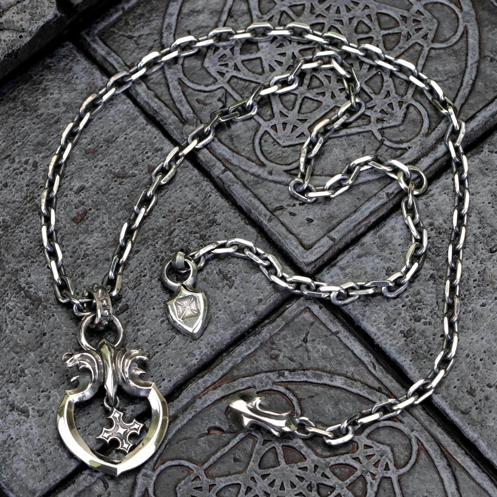 【Silver Monsters】日本一級神牌 Loud Style Design 原創設計 雕花鐵十字 純銀項鍊