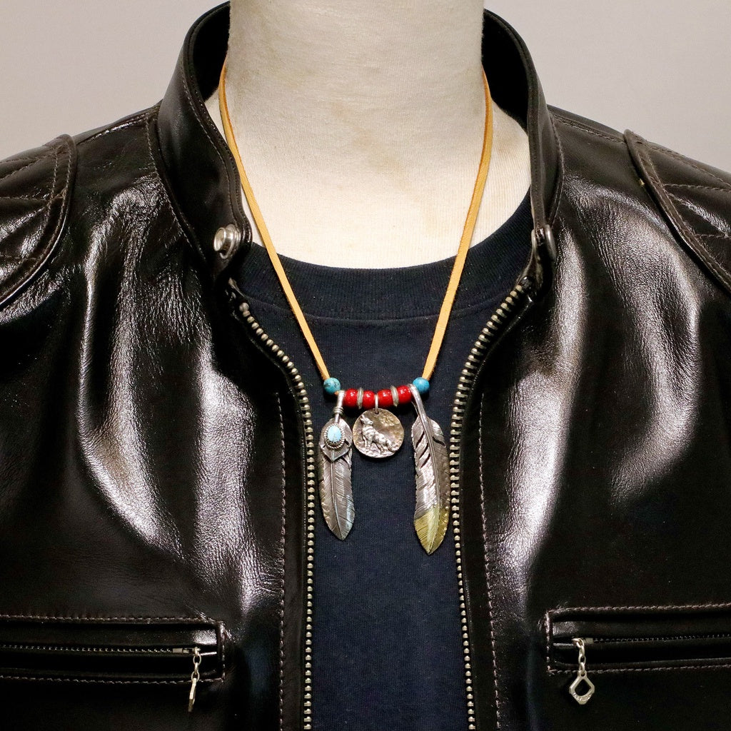 【Silver Monsters】台灣職人手作 KOPO METAL 手鍛銅月 芒刻精雕 孤狼嘯月S 原創吊墜