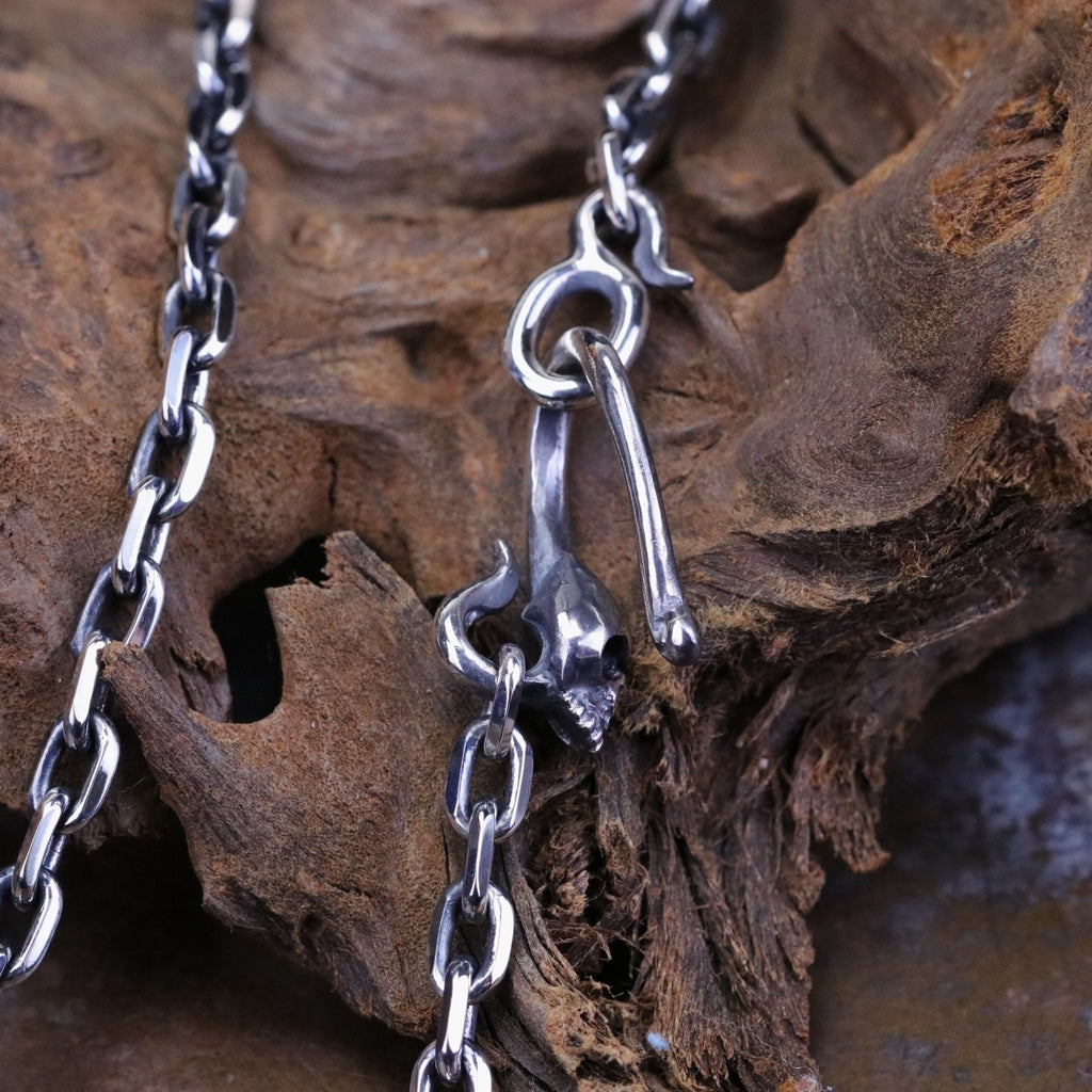 【Silver Monsters】日本一線神牌 Loud Style Design Ju-Zo 骷髏長勾造型 純銀角鍊