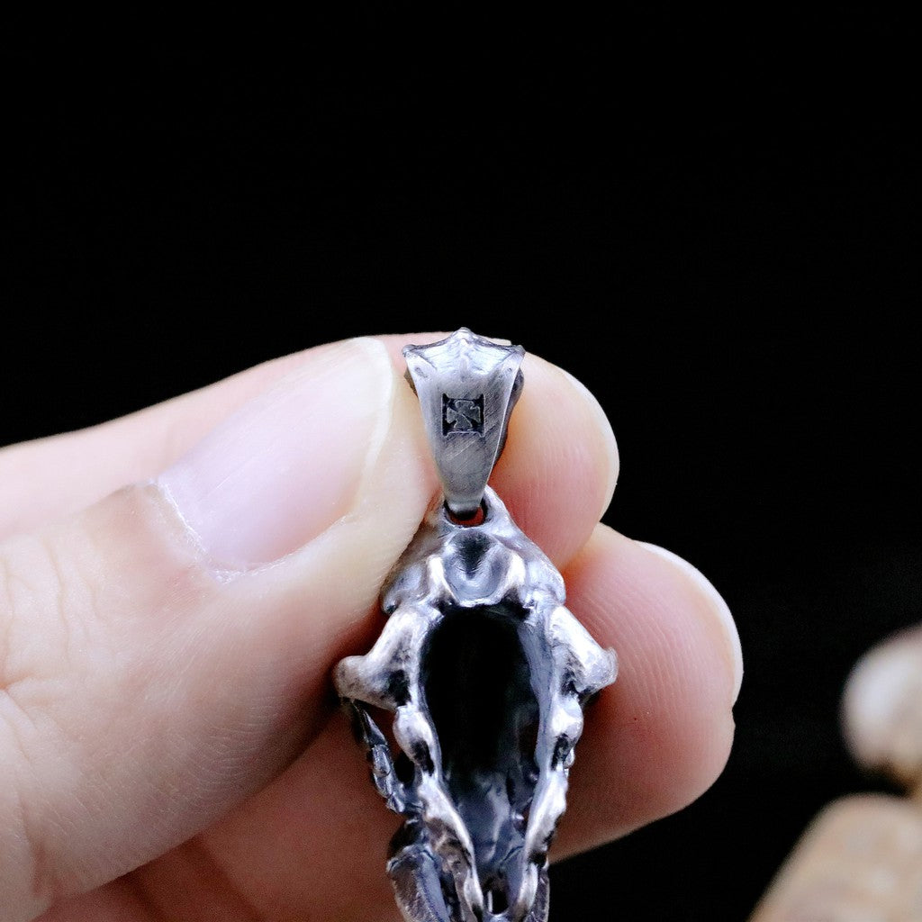 【Silver Monsters】幻獸異骸日本Strange Freak Designs 劍齒虎骷髏-S 純銀吊墜
